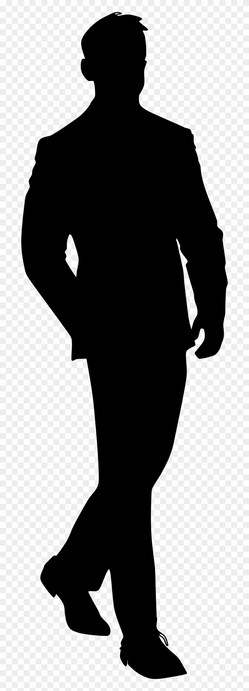 Suit Clipart Man In Black - Man Silhouette Png #15774