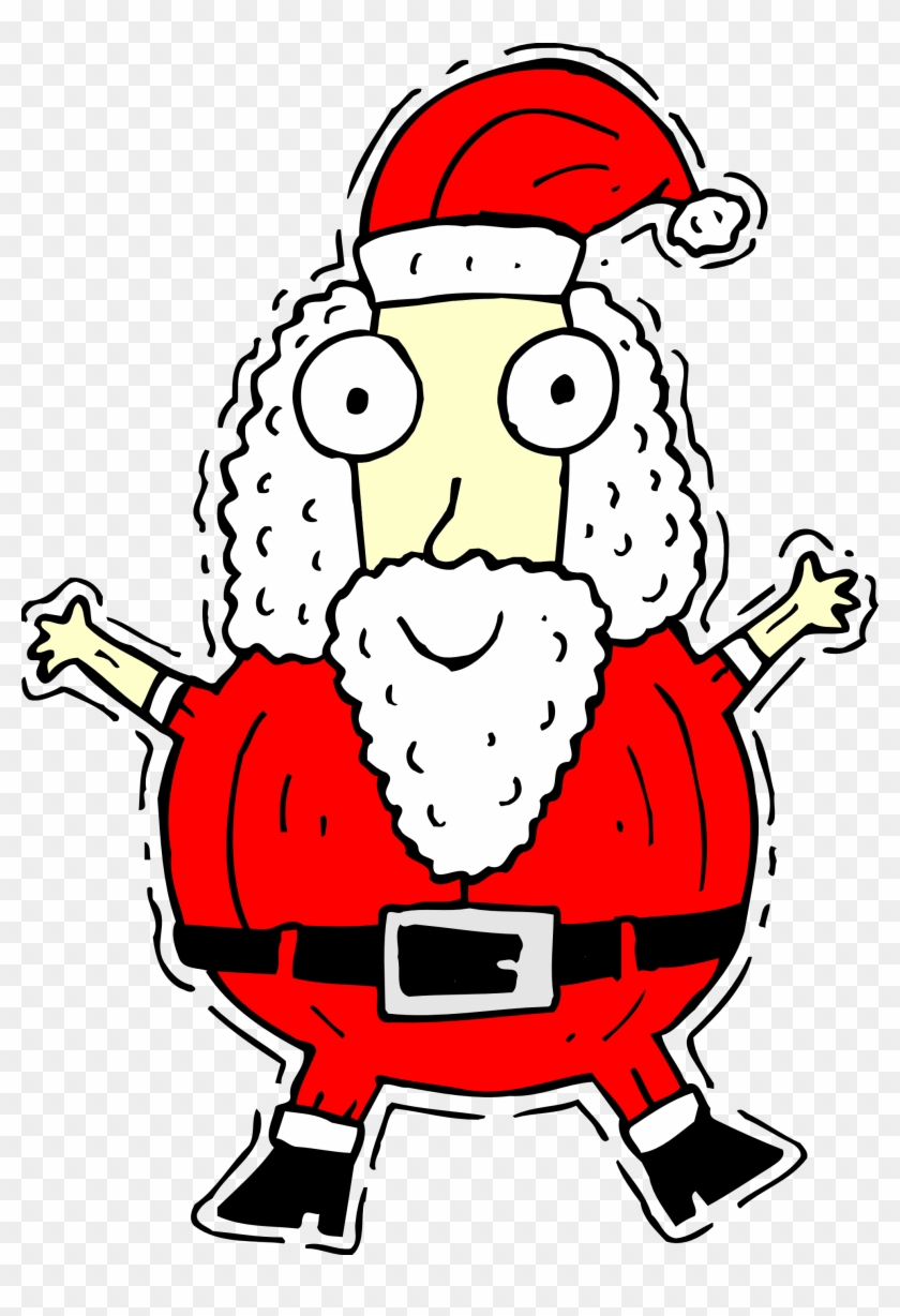 Santa Claus 02 Clipart, Vector Clip Art Online, Royalty - Funny Santa Claus In Drawing #15847