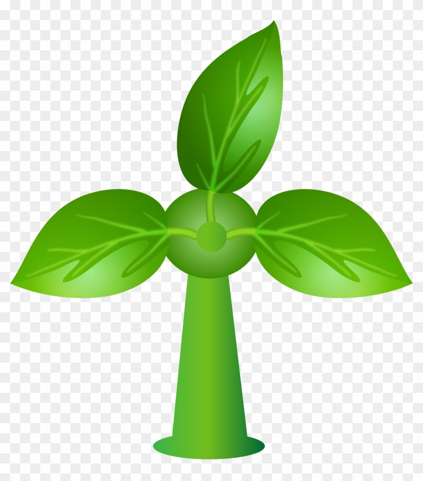 Green Leaves Wind Turbine Png Clip Art - Green Leaves Wind Turbine Png Clip Art #15885