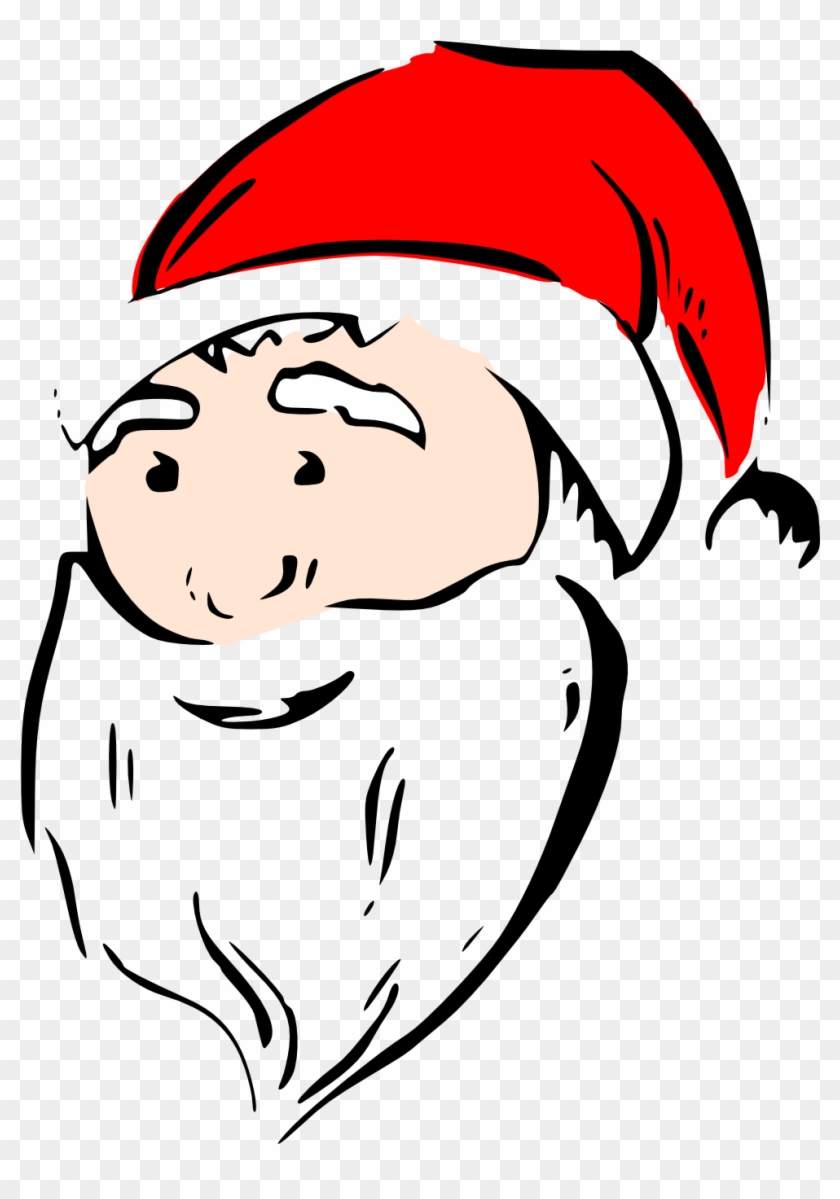 Onlinelabels Clip Art - Santa Face #15851