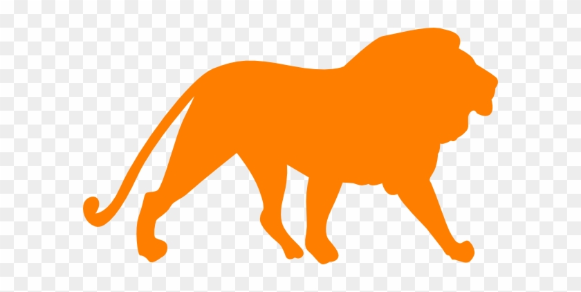 Orange Lion Clip Art - Shape Of A Lion #15850