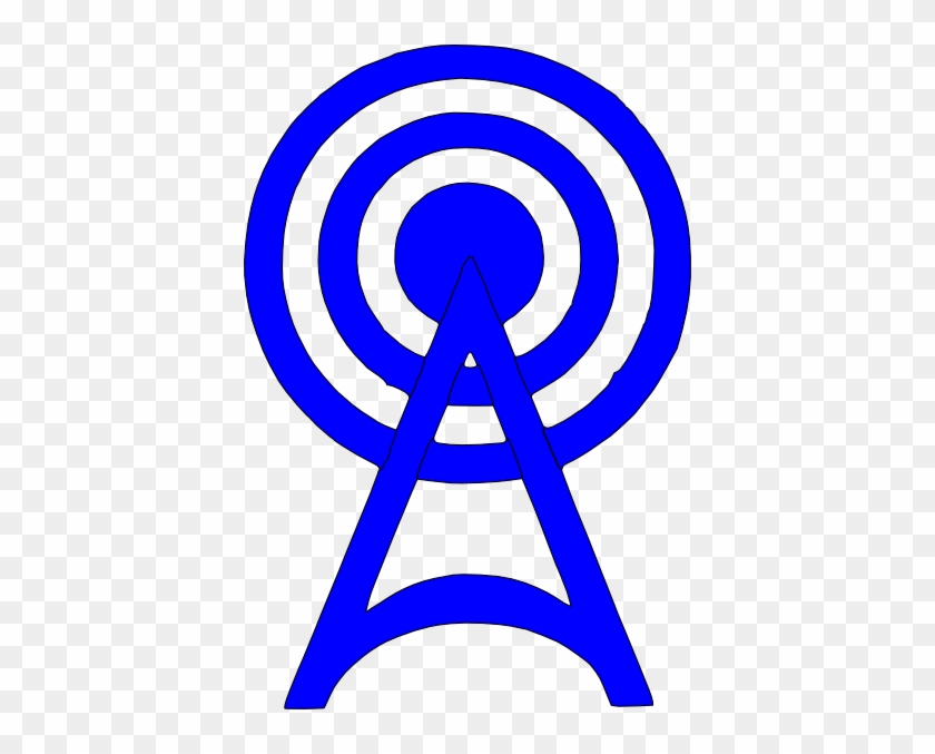 Blue Radio Tower Icon Svg Clip Arts 402 X 597 Px - Radio Tower Icon #15916