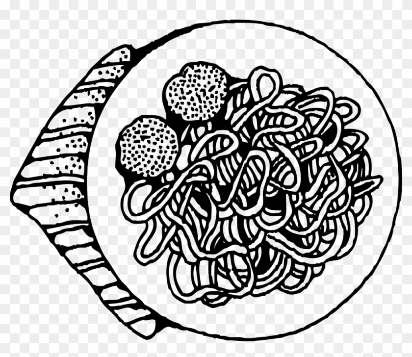 Onlinelabels Clip Art - Pasta Clipart Black And White #15982