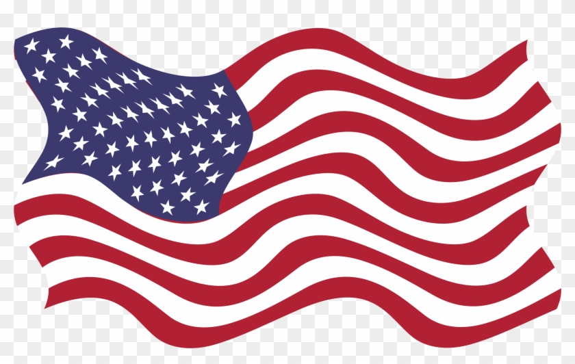 Wind Clipart Breezy - American Flag Vector Clipart Png #16047