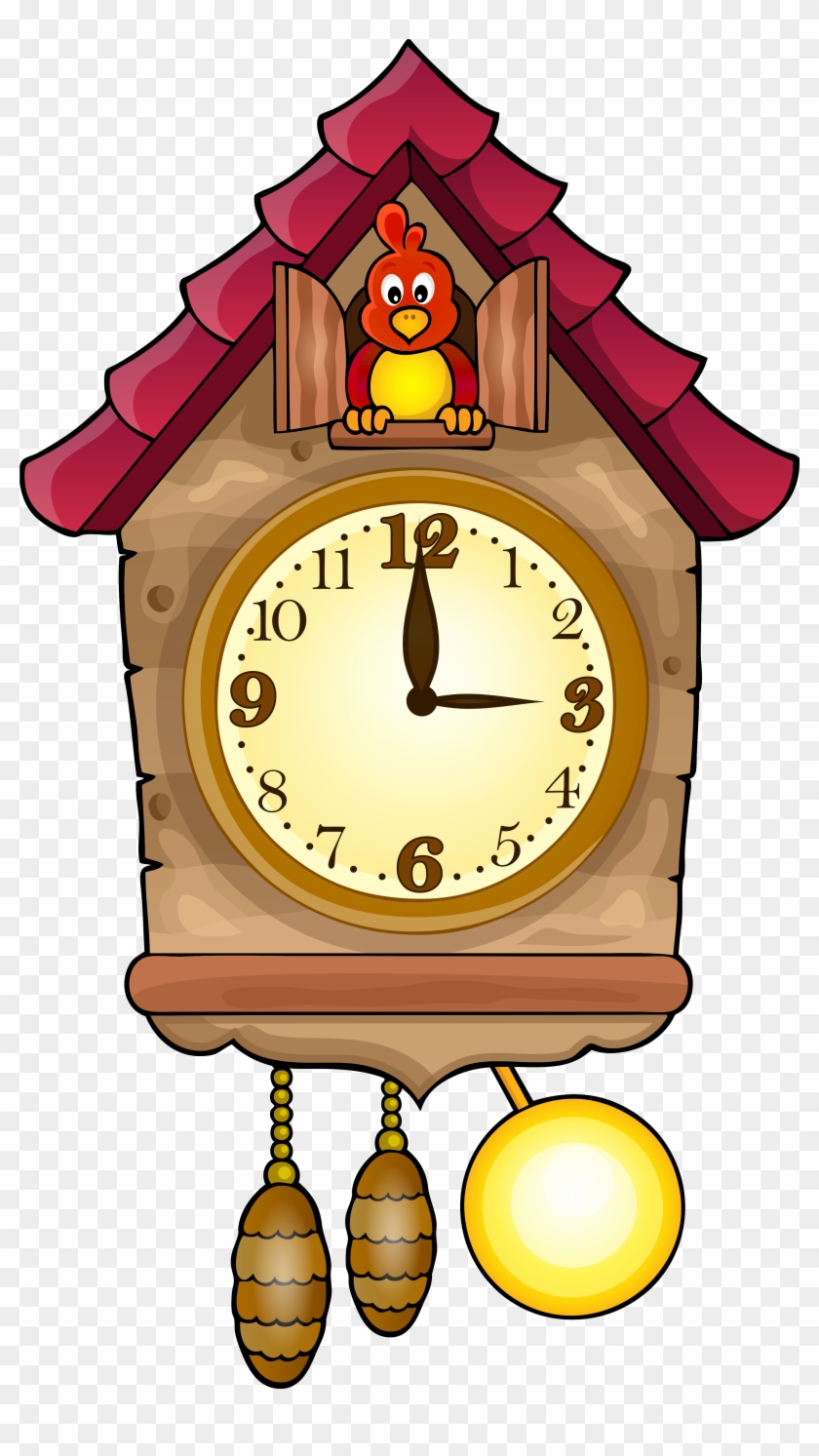 Cute Cuckoo Clock Png Clip Art - Clock Clipart #16109