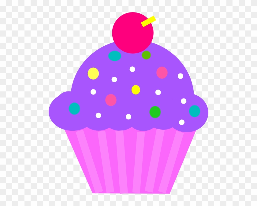 Pink And Purple Cupcake #16156
