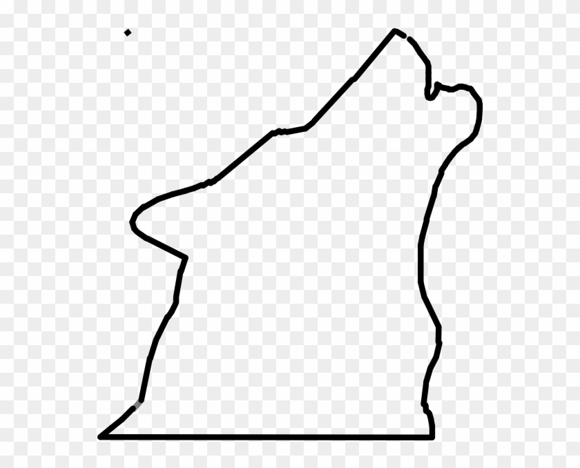 Outline Of A Wolf Howling Clipart - Howling Wolf Head Outline #16151