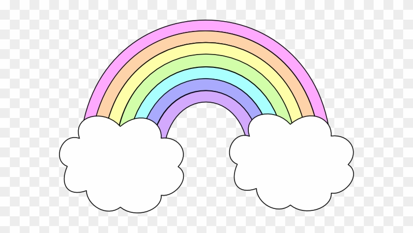 Pastel Rainbow Clip Art - White #16173