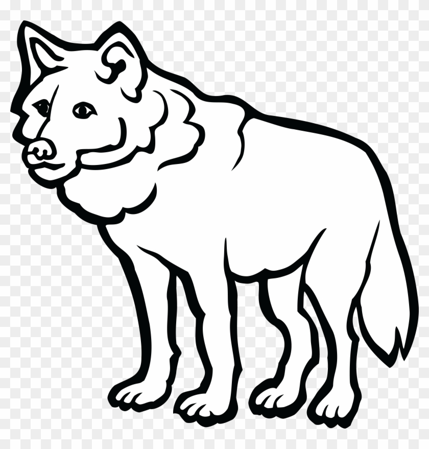 Big Bad Wolf Clipart, Clip Art Wolf, Clip Art Wolf - Clip Art Black And White Wolf #16188