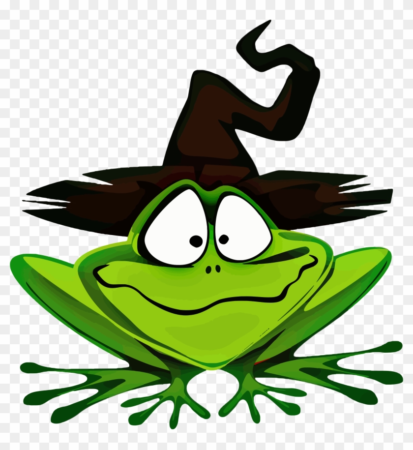 Halloween Animals Clip Art Clipart Frog Wearing Witch - Witch Clip Art #16267