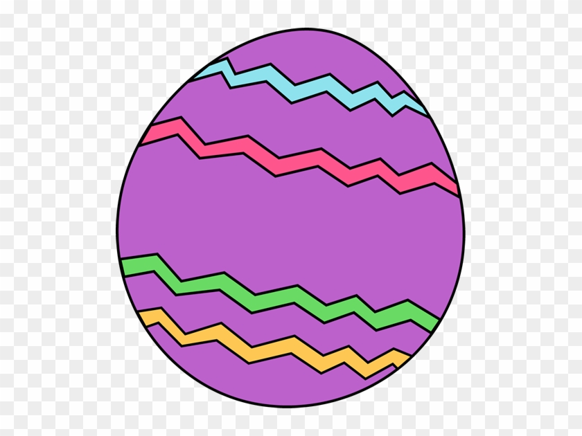 Purple Zig Zag Easter Egg - Clip Art Easter Egg #16321