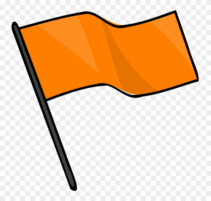 Orange Flag Wind Symbol - Orange Flag Clipart #16349