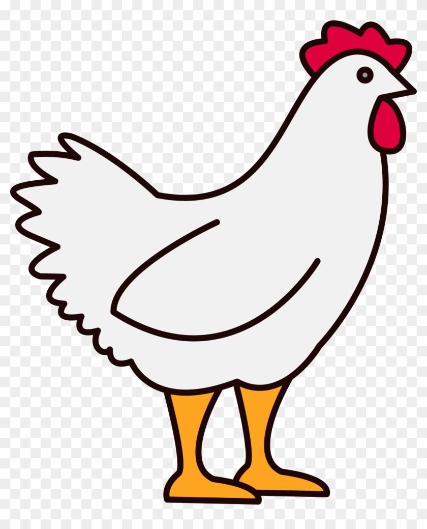 Clipart Of Hen India Pencil And In Color - Clip Art Pictures Hen #16367