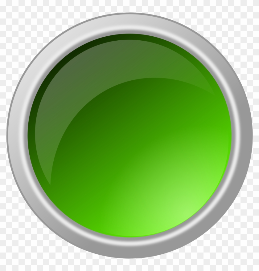 Clipart Glossy Green Button - Small Button #16396