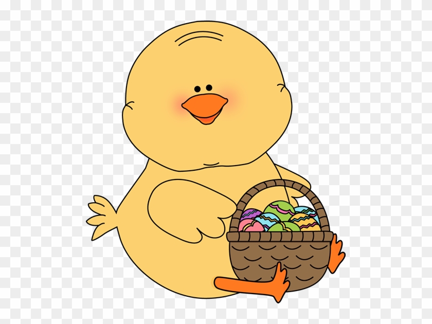 Chick With An Easter Basket - Easter Chick With Basket #16406