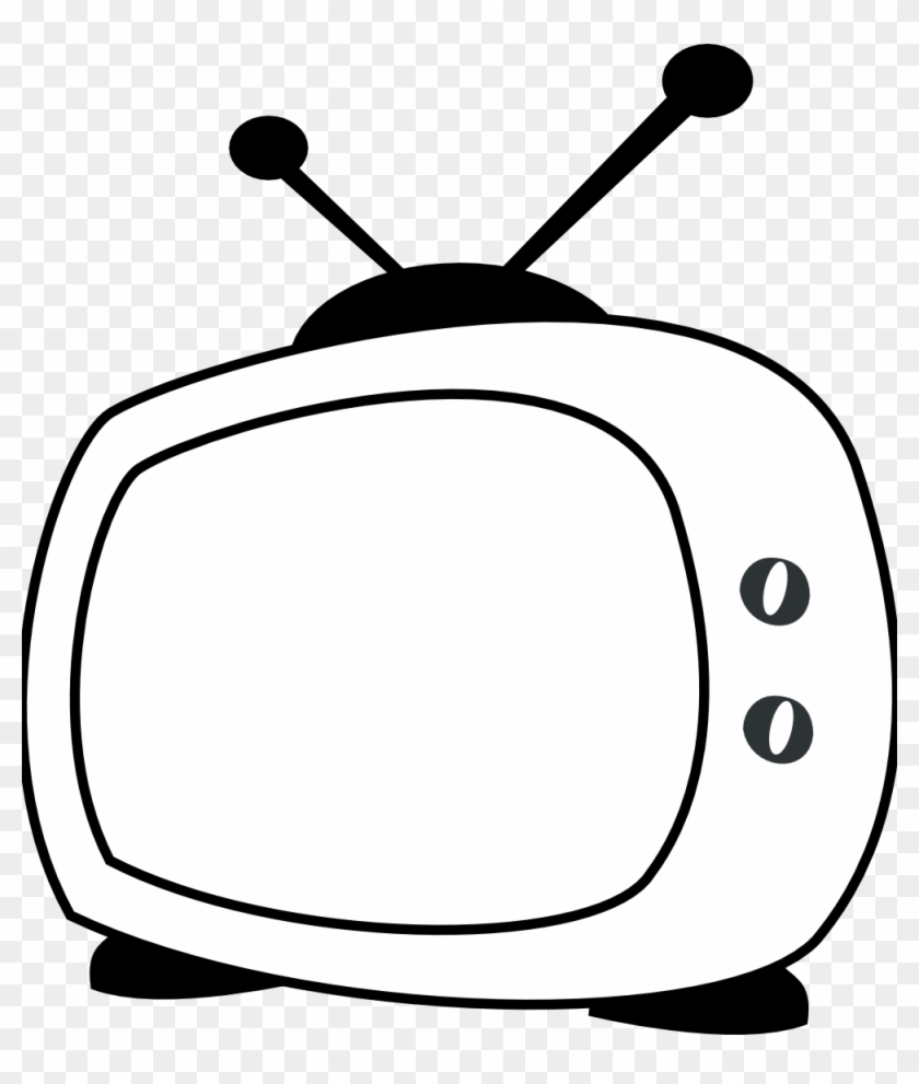 Tv Black White Line Art Svg - Line Art #16552