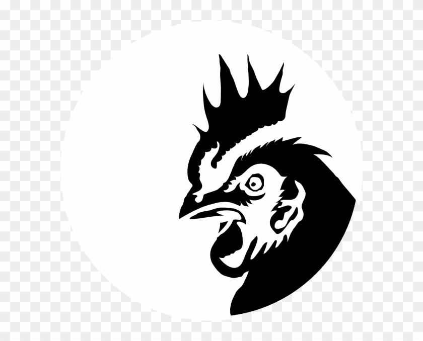 Chicken Profile Black Silhouette Clip Art - Chicken Head Silhouette Png #16577