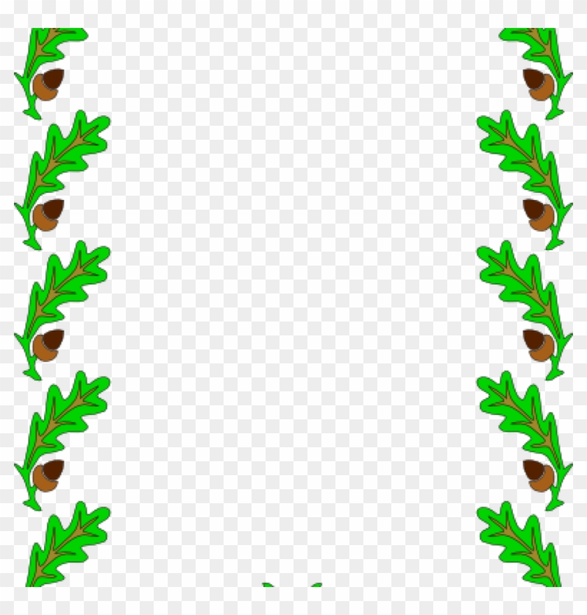 Leaf Border Clip Art Holly Leaves Border Clip Art At - Oak #16605