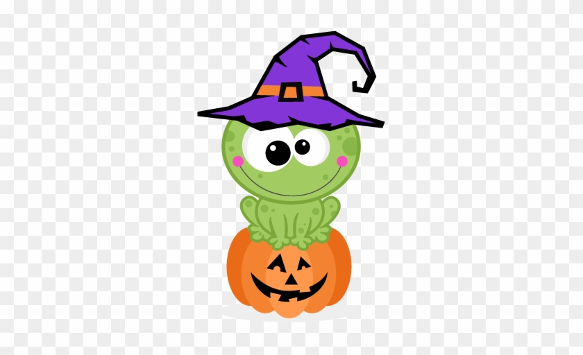 Halloween Frog Clipart - 1. Kleiner Hexe-frosch Halloweens 8 Papierteller #16665