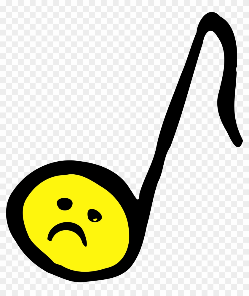 Clip Arts Related To - Sad Face Music Note #16736