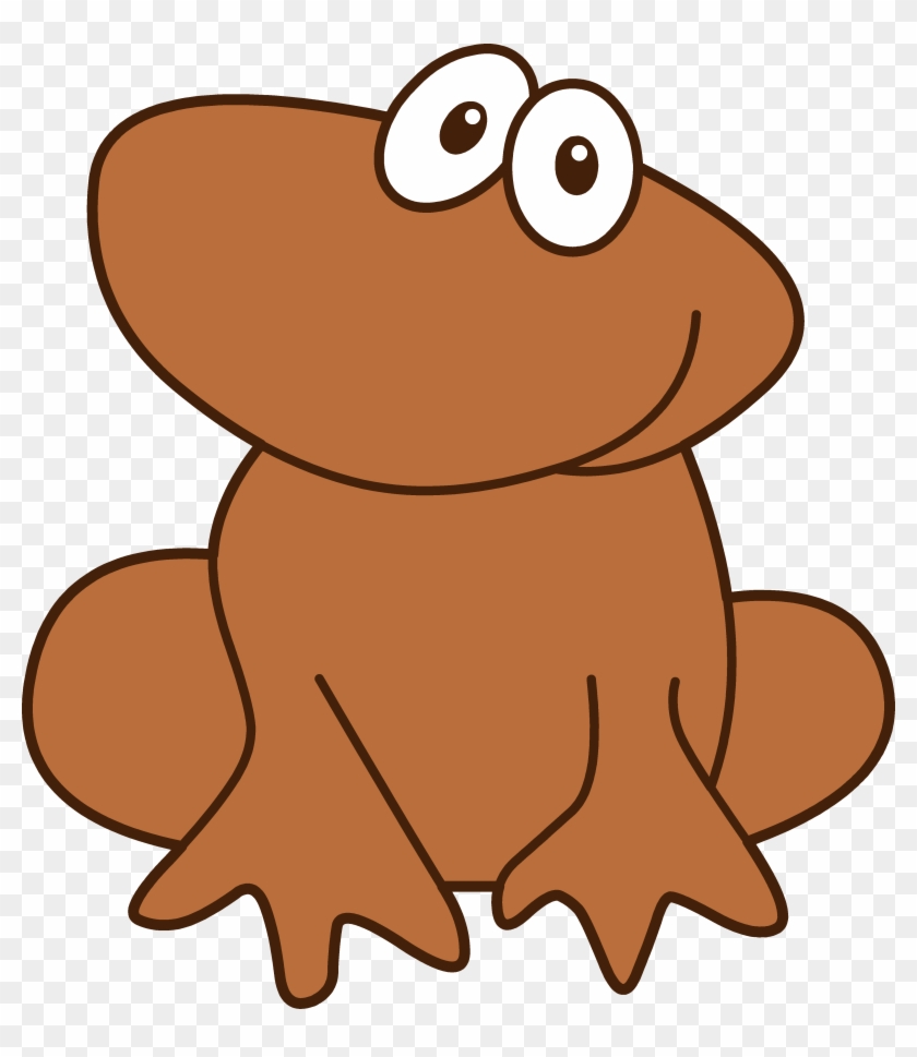 Cute Little Brown Frog - Brown Frog Clipart #16762