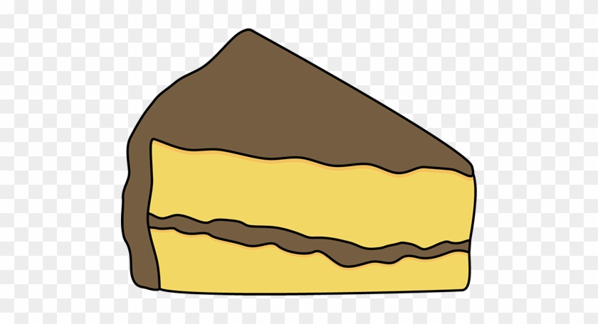 Slice Of Yellow Cake With Chocolate Frosting - Bear In A Cave #16746