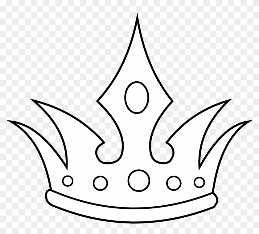 King Crown Clip Art Black And White - Crown Line Art #16791