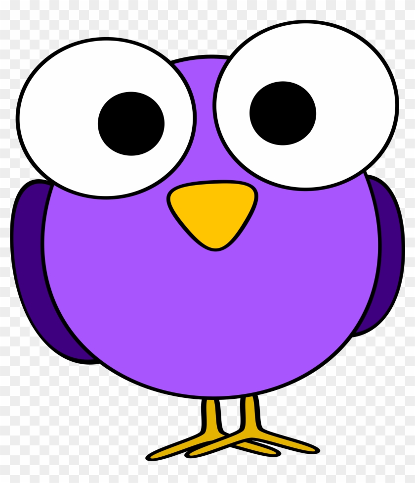 Chick Clipart Purple - Cartoon With Big Eyes #16796