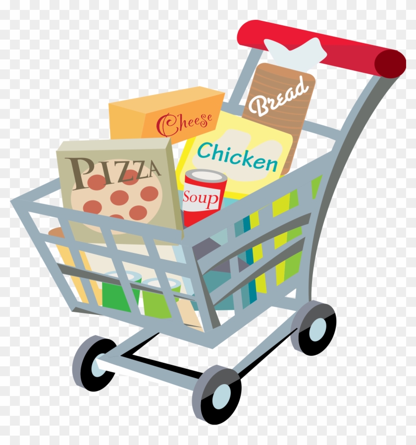 Clip Art Shopping Tumundografico - Grocery Shopping Cart Clipart #16942