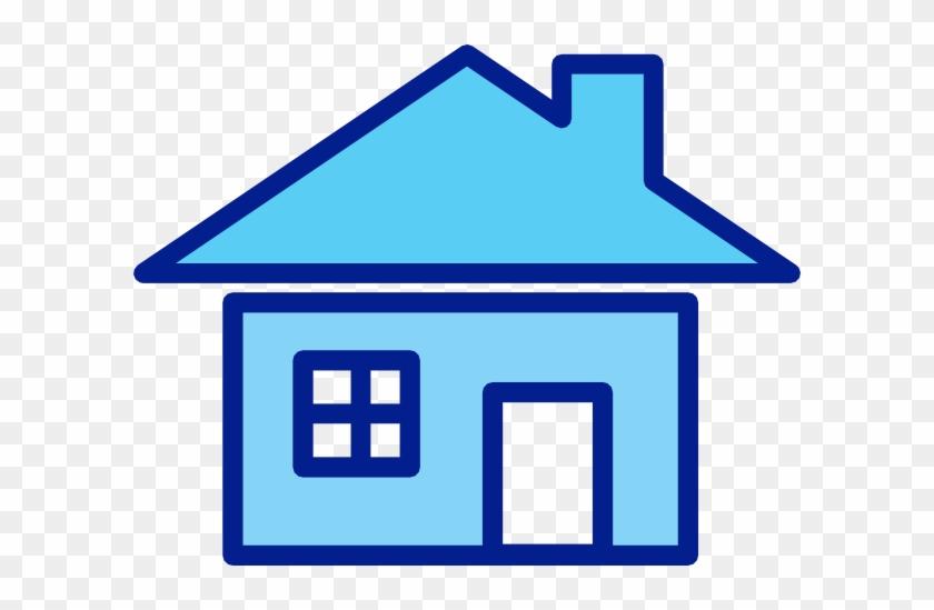Lue House Clip Art - Clip Art Blue House #16959