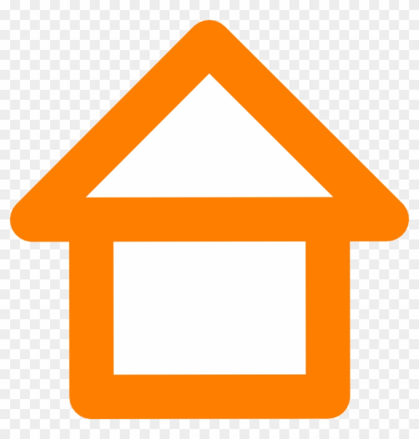 House Outline Clipart Orange House Outline Clip Art - Orange House Clip Art #16968