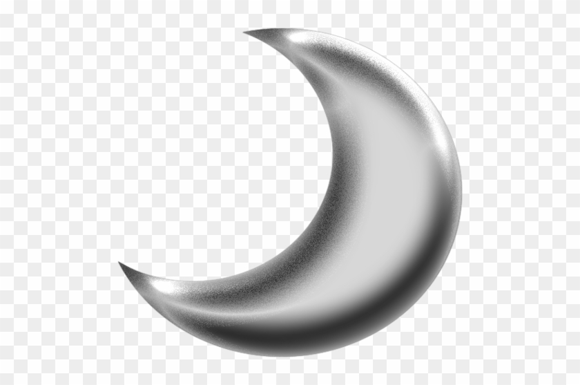 Moon - Clipart - Silver Crescent Moon Png #17009