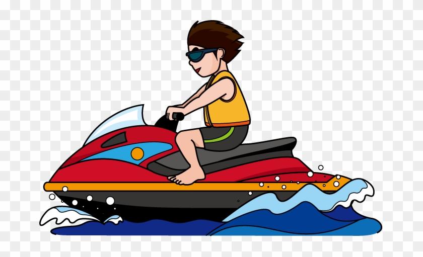 Boat Clipart Water Skiing - Clip Art Jetski #17162