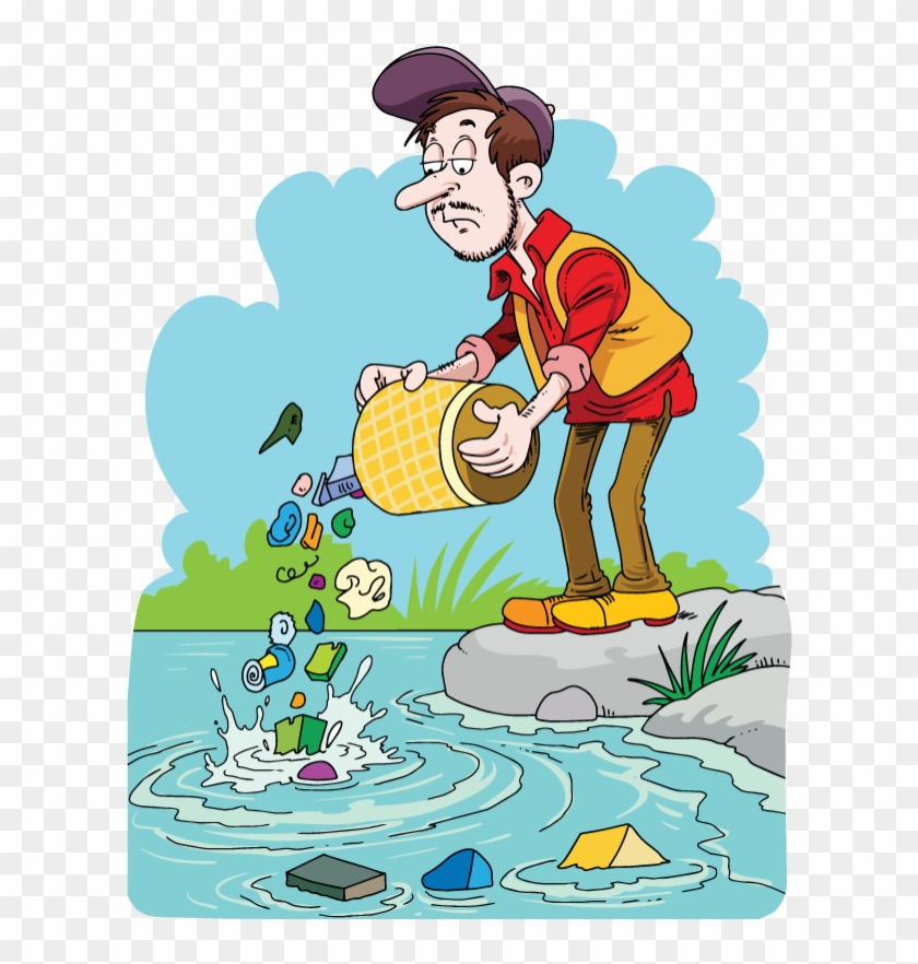 Studyladder, Online English Literacy & Mathematics - Throwing Garbage In Water Clipart #17218