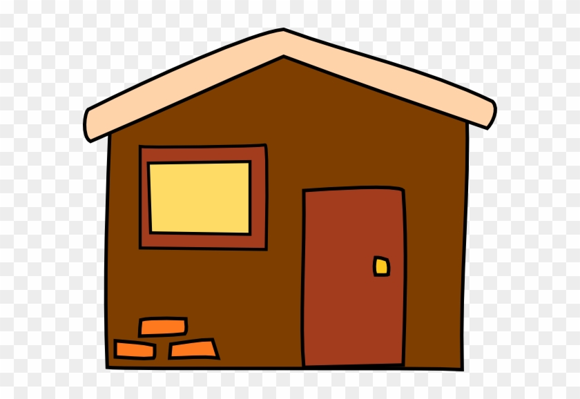 Brown House Clip Art At Vector Clip Art - Clip Art Bear House #17216