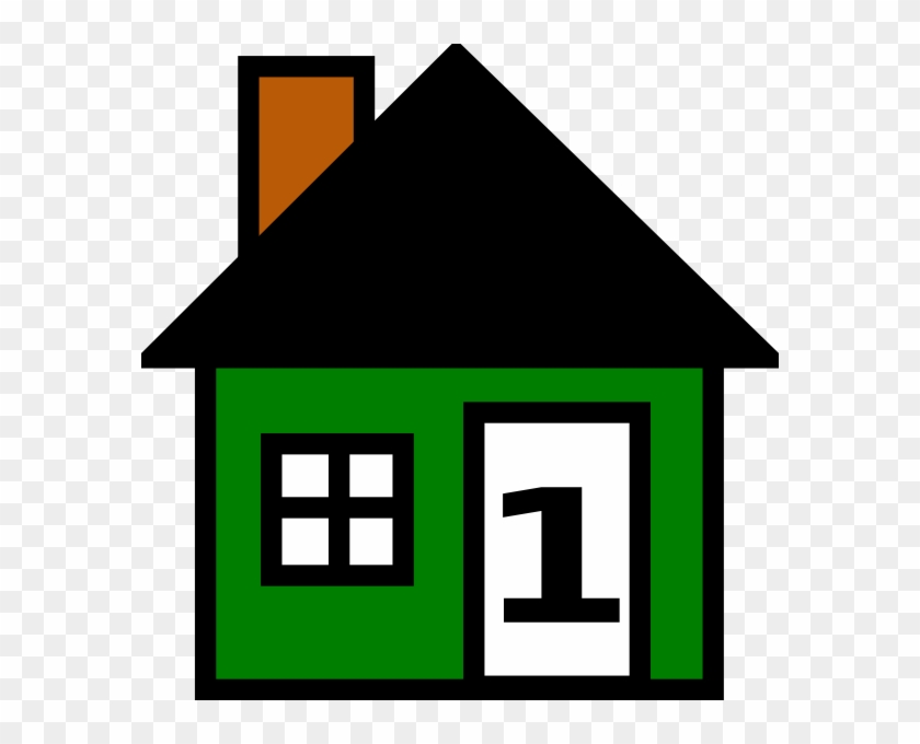 Number Green House Clip Art At Clker Com Vector Online - House Clip Art #17225