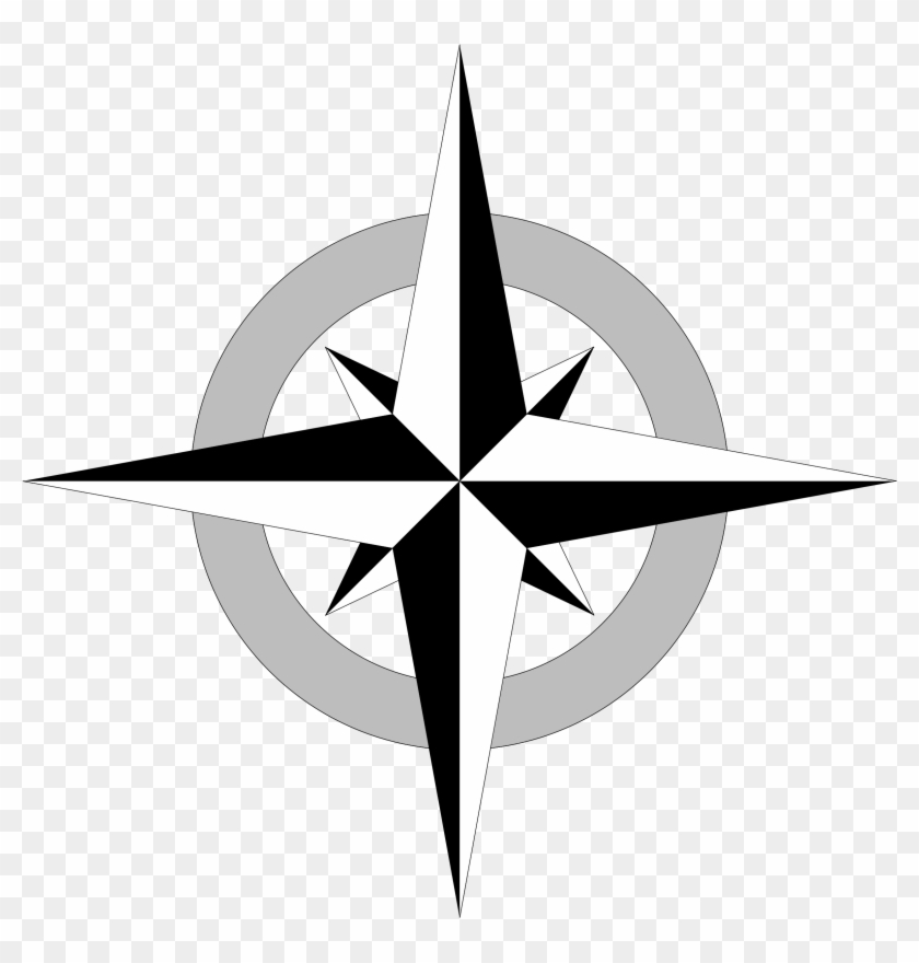 Clipart - Simple Compass Rose Vector #17283