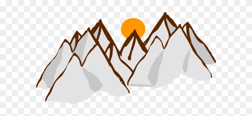 Mountains Mountain Range Sunset Clip Art At Vector - Mountain Range Clipart #17343