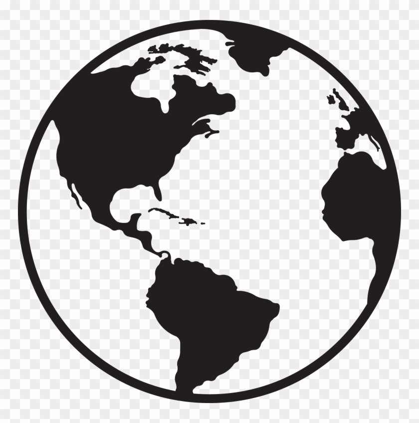 Globe Clipart Black And White Best Globe Black And - Black And White Globe Clipart #17389