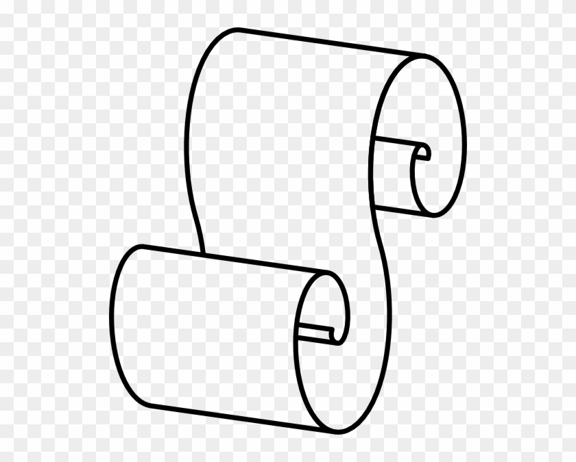 Scroll Outline Clip Art - Paper Scroll Clip Art #17461