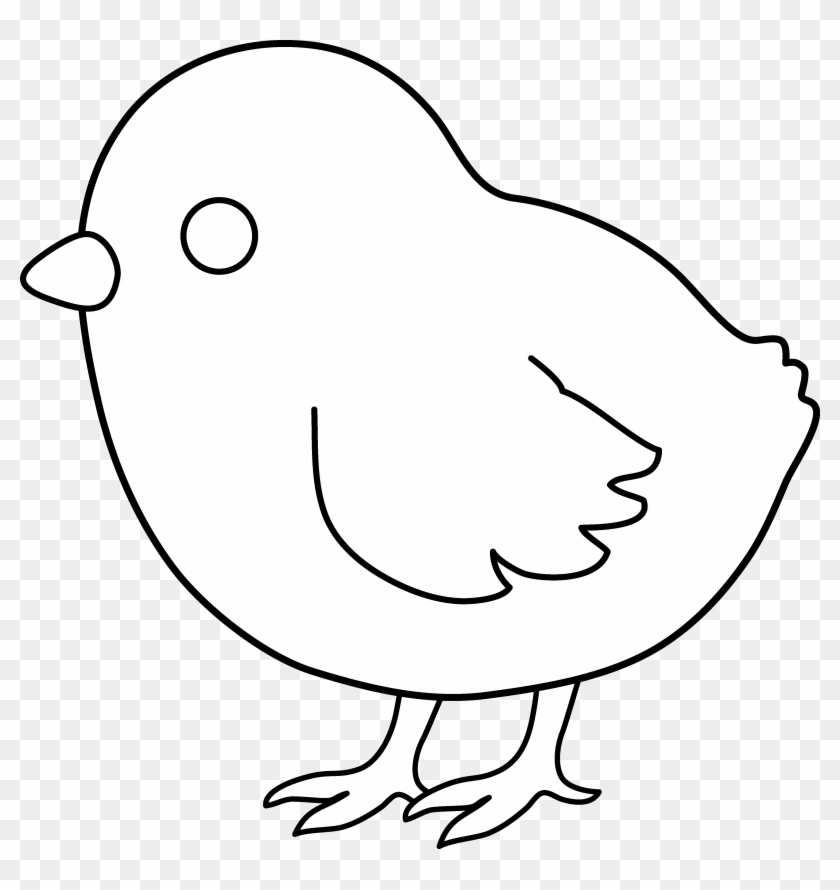 Clipart Peachy Ideas Chick Clipart Black And White - Free Coloring Baby Chick #17472