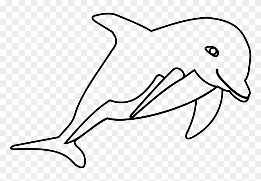 Pin Dolphin Outline Clip Art On Pinterest - Outline Images Of Dolphin #17513