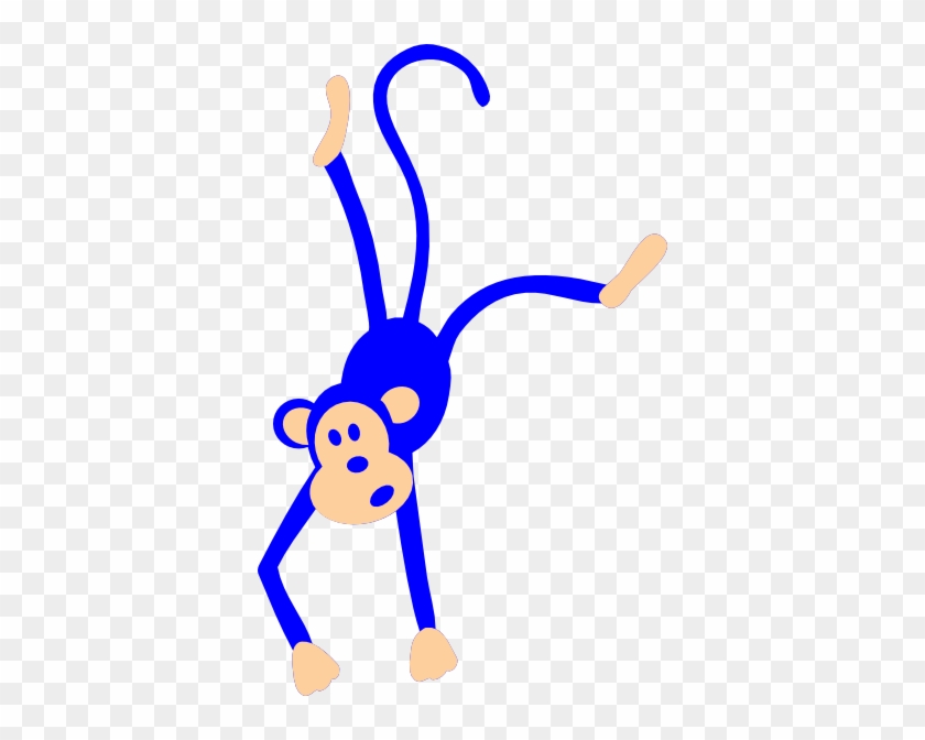 Blue Monkey Clip Art - Monkey Hanging Clipart #17540