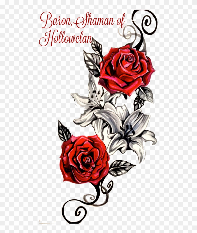 Rose Tattoo Png Clipart - Rose Tattoo Designs #17573