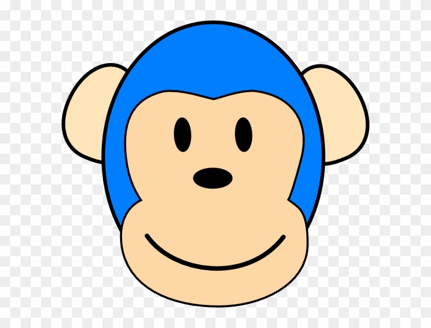 Blue Monkey Cartoon Character #17601