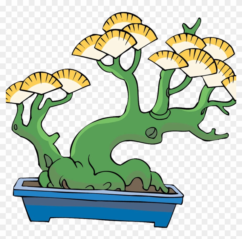 Tree Bonsai Flowerpot Clip Art - Tree Bonsai Flowerpot Clip Art #17967