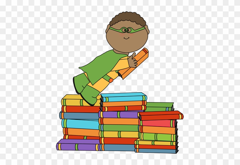 Superhero Clip Art - Superhero Clipart With Books #17731