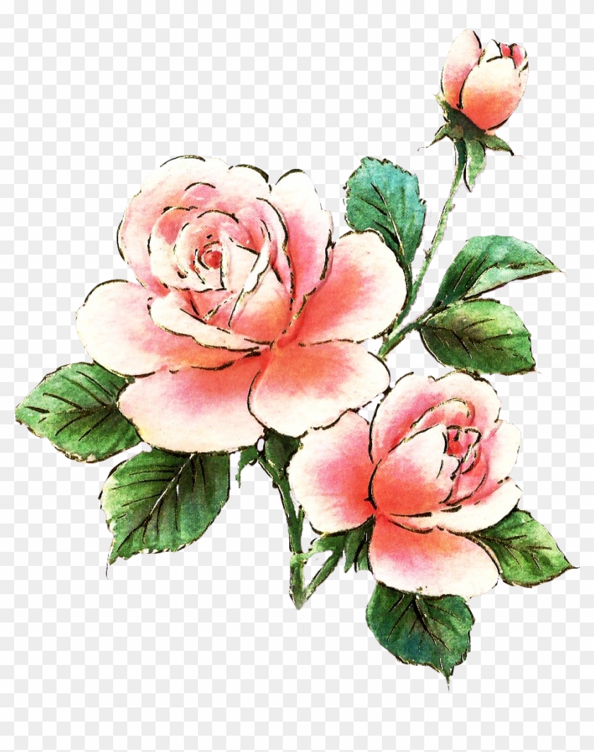 Pink Rose Clipart Dozen Rose - Pink Roses Clip Art Free #17750