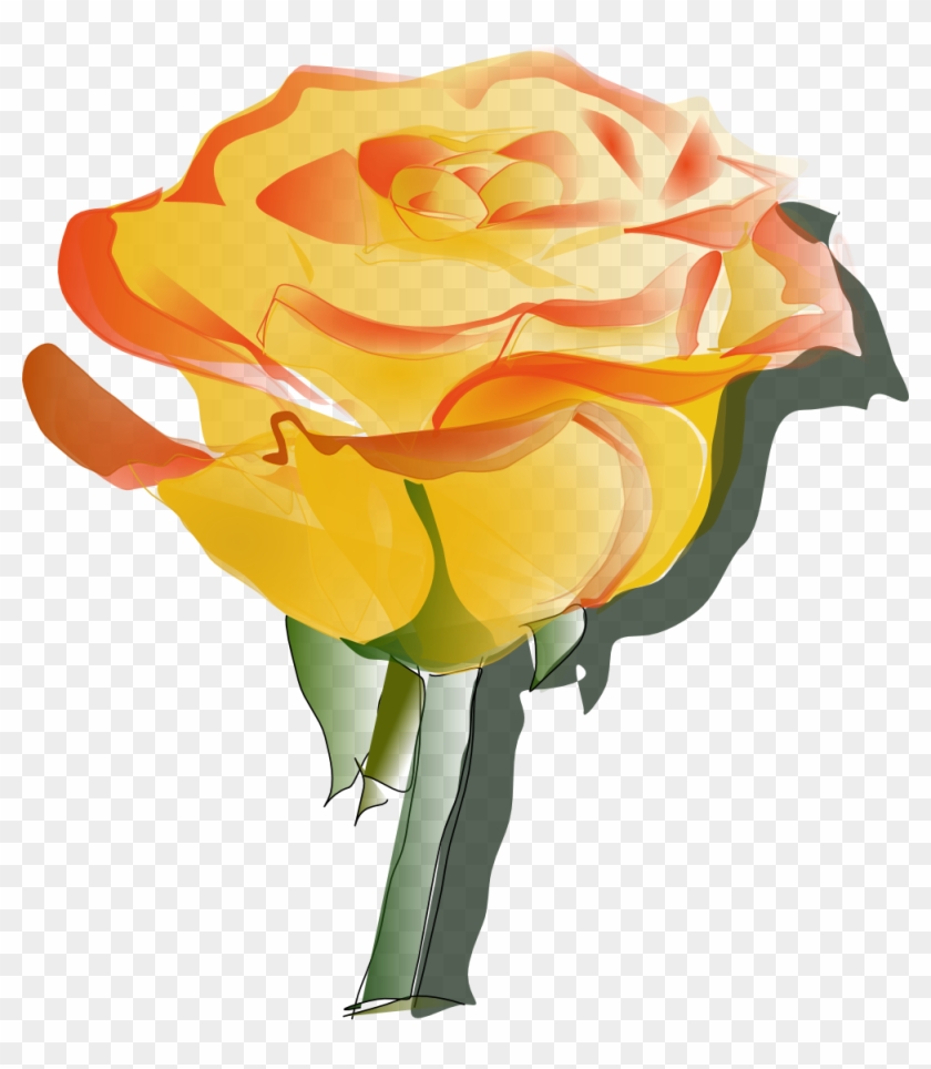 Yellow Rose Clipart Transparent - Yellow Rose Tattoo Designs #17860