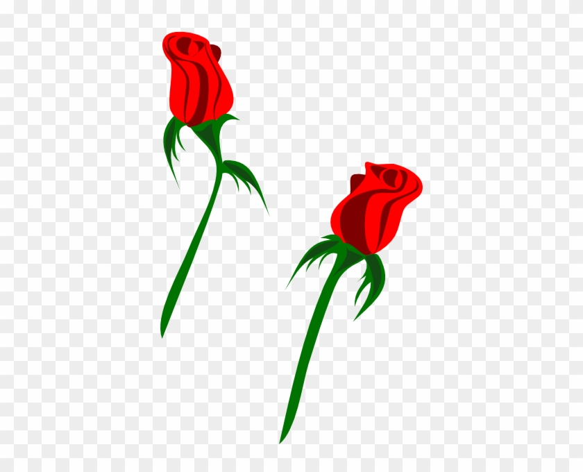 Single Red Rose Clip Art - Rose Bud Clip Art #17867